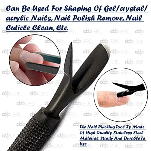 DDP C-образен инструмент за прищипывания нокти, магическа пръчка, акрил, гел уши, многофункционални, с черен цвят за по-младите