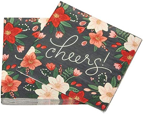 Американски поздравителни аксесоари за коледното парти, зимни хартиени салфетки с цветен модел (50 броя)