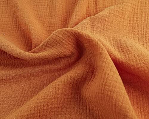 Мека складчатая двупластова памучен марлевая муслиновая плат с ширина 135 см, се продава на метър