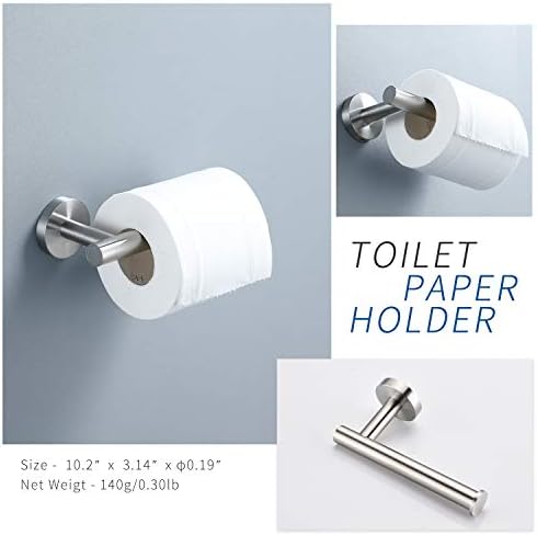 Държач за Тоалетна Хартия HILFA Premium SUS304 Неръждаема Стомана, монтиран на стената Неръждаем Притежателя на Ролка Тоалетна хартия,