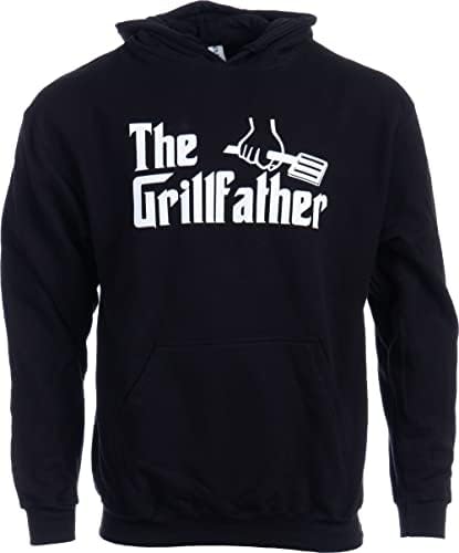 The Grillfather | Забавен баща и Дядо, Готовящие Месото за Барбекю на Скара, Юморная Тениска, на Шега за Мъже
