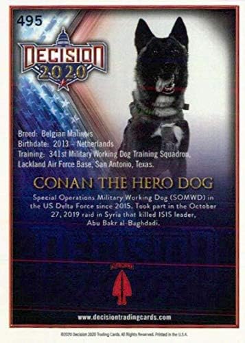 2020 Плоско решение 495A Търговска картичка Конан -Кучето-Герой