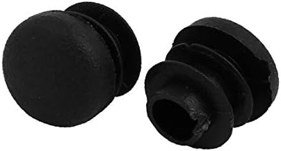 X-DREE 5 бр. черна пластмасова защитна капачка, за да се отвори с диаметър 14 мм от отпадъци (Нов модел Lon0167, 5 бр., черна защитно