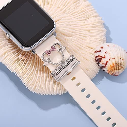 Ключодържатели за часовници Apple SmartWatch Каишка за декоративни пръстени 38 мм 40 мм 41 мм 42 мм 44 мм 45 мм и е Съвместима с iWatch Series 8 7 6 5 4 3 2 1 Аксесоари за smart-часовници, Бижута ?