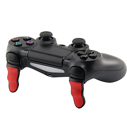 1 Чифт Разширители на спусъка L2 R2 Бутона Удължител Сензорна ръкохватка за контролер Playstation 4 PS4 (Червен черен)