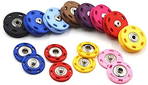 Копчета за дънки LUVUOKYE 30 Комплекта Цветни пластмасови копчета-копчета, застежек-невидимок, копчета с катарама (Цвят: кафе, размер: