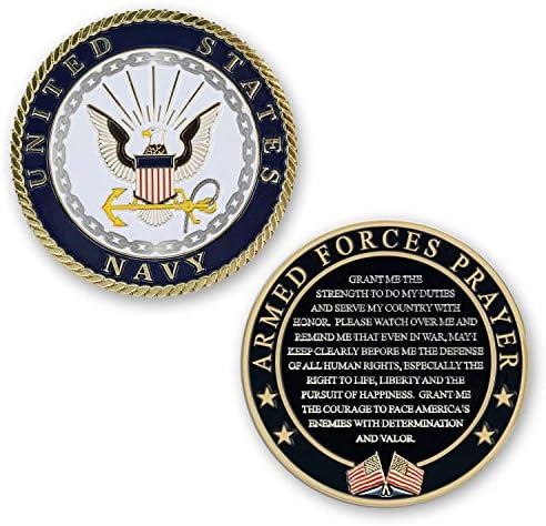 Молитва монета на Въоръжените Сили на вмс - USN Valor Challenge Coin (Военноморски флот)