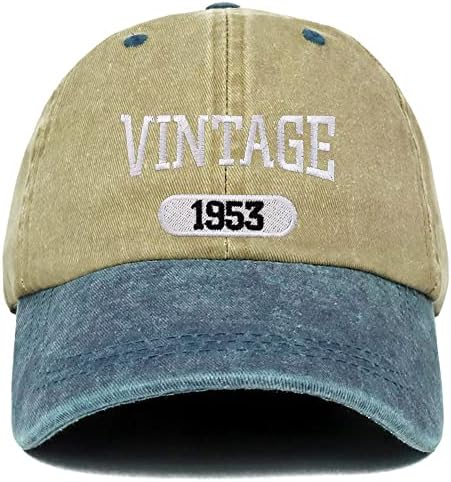 Моден магазин за дрехи Реколта 1953 бродирани 70-та годишнина на меката на Короната измити памук Cap