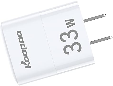 Бързо зарядно устройство за iPhone 14-жакове за зарядно устройство C USB за зарядното устройство iPhone, двухпортовые зарядни блокове KOOPAO 33W Поддържат зареждане PD QC, която е