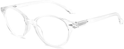 CRGATV 3 опаковки на Очила за четене, блокиране на синя светлина, Ретро Кръгли Стилните Компютърни Ридеры с пружинным тръба на шарнирна