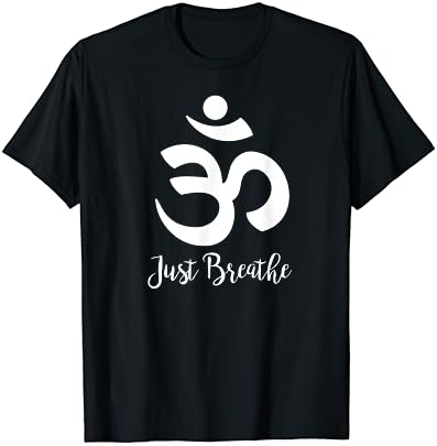 Тениска Just Breathe с Символ на Духовна Йога Намасте