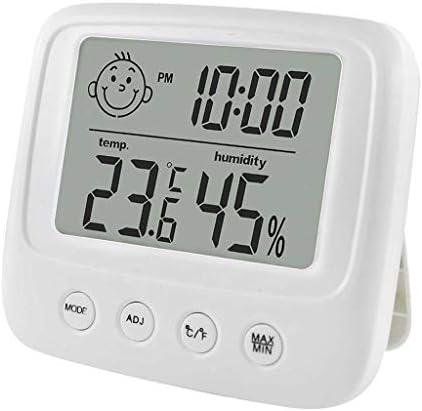 JAHH Стаен Термометър Цифров LCD дисплей За помещения Удобен Сензор за Температура, Влага Термометър, Влагомер Сензор (Цвят: B)