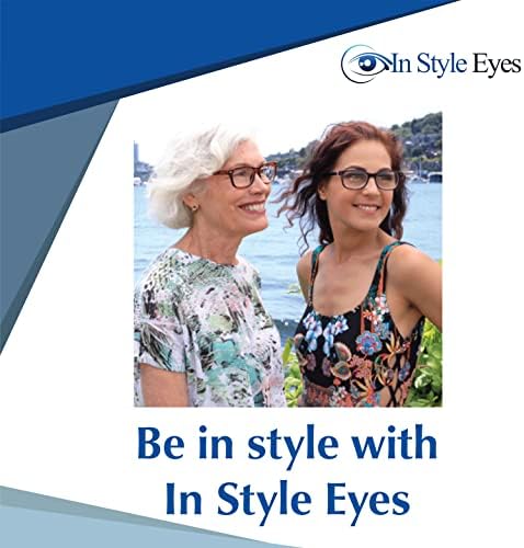 In Style Eyes Сверхсильные очила за четене с голямо увеличение - овална пластмасова дограма в пълна рамка, неполяризованные лещи