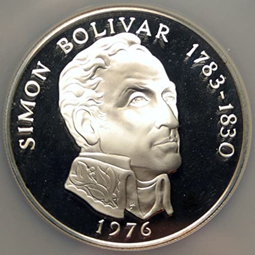 1976 ПЕНСИЛВАНИЯ 1976 ПАНАМА Огромна пробна монета AR 3,8 унции 20 Бальбоасов w 20 Бальбоасов PF 67 ULTRA CAMEO NGC