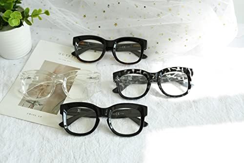 Eyekepper 4 Опаковки Точки в голям рамки за Четене за Жени - Очила за четене голям размер Readers +3.25