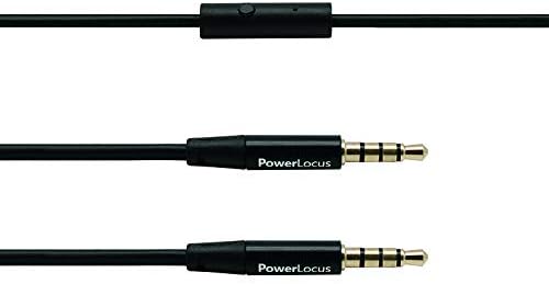 Удължител PowerLocus аудио кабел, Aux-кабел 3.5 мм от щепсела до 3,5 мм, от щепсела с микрофон за слушалки, Високоговорители, телевизия