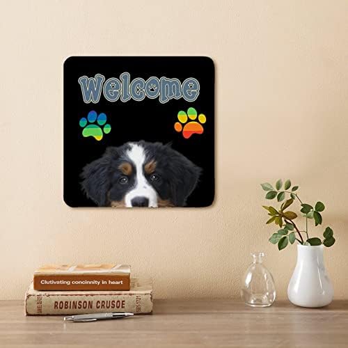 Забавна Метални Табели с Надпис за домашни кучета, са Добре Дошли, Отпечатъци от домашни кучета и Лапите, Реколта Табела с Надпис