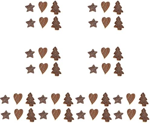 ABOOFAN 48 бр Коледно Парче за подаръци със собствените си ръце за Дървени Междузвездни Birk Дървени Вечерни Дискове за Домашно Бродирани Орнаменти Начало на Работния Пл