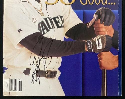 Кен Гриффи-младши Подписа за Спортс илюстрейтид 4/4/94 Без автографа на етикета Mariners JSA - Списания MLB с автограф