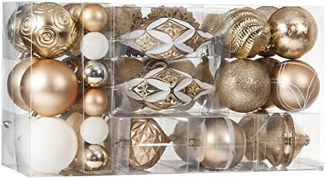 XmasExp Декорация за Коледни топки Разнообразни Небьющихся Коледни топки с Многократно ръчно подарък опаковка за украса на Коледната