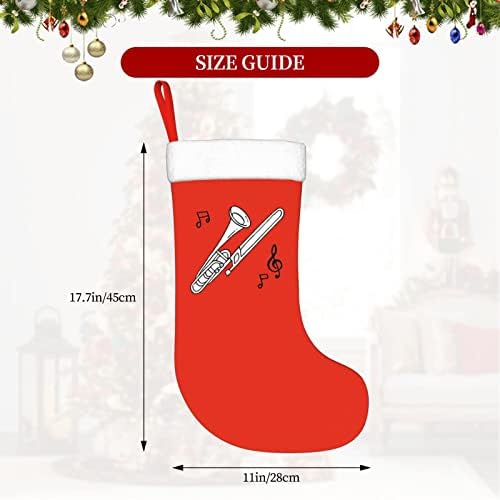 Cutedwarf Тромбон Коледен Отглеждане На Коледни Празнични Украси Камина Окачен На Стелката 18 Инча(А)А) Чорапи