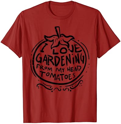 Любовта Към Градината От Head Tomatoes Веселият Градинар Мъжки Дамски Тениска