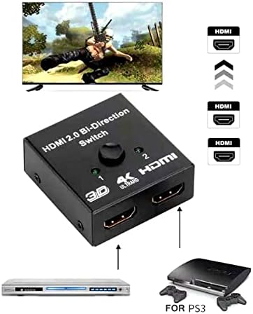 FDBV Двухнаправленный Кабел 4K, HDMI 2.0 Switch Превключвател Сплитер HUB HDCP 2x1 1x2 вход Изход