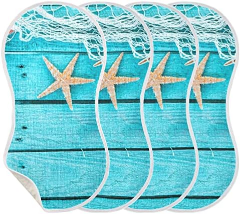 YYZZH Морската Риболовна Мрежа от Морски Миди Морска Звезда Муслиновые Салфетки От Оригване за Дете от 2 Опаковки Памук Детски