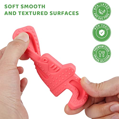 Fu Store 4 опаковки Меки силиконови играчки за никнене на млечни зъби за деца, инструменти за бебета, под Формата на детски Прорезывателей,