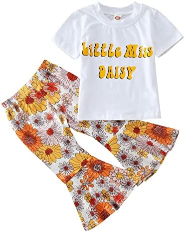 Xbgqasu/ Дрехи за малките момичета, Лятна Тениска с къси ръкави и надпис, Върхове с участието на Семки, Добре Дошли у Дома (Бял, 18-24 месеца)