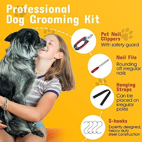 Набор от хамаци за подстригване на кучета LUVANGI, Прашка за котки и кучета от 10 теми за рязане на ноктите, включва подвесную шлейку,