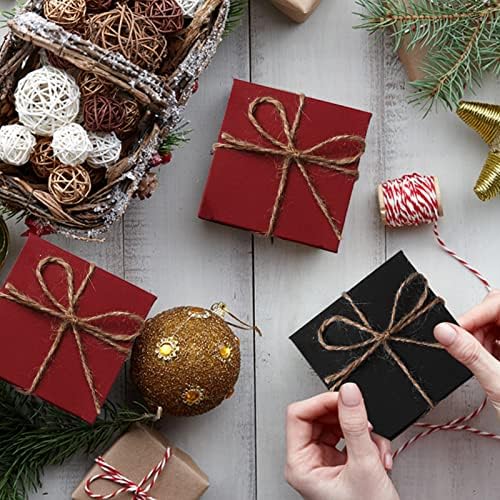 Spiareal 60 бр Малките Подаръчни Кутии 3 x Инча Коледна опаковка за Свещи от Канап Квадратна Крафт-хартия за Коледни подаръци за