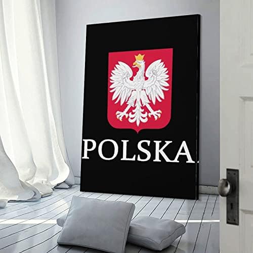 Патриотичен Полски Флаг на Полша Печатна Картина на Стенно Изкуство, Съвременно Произведение, Вертикална Подвесная Картина за Декорация на Дома в Спалнята
