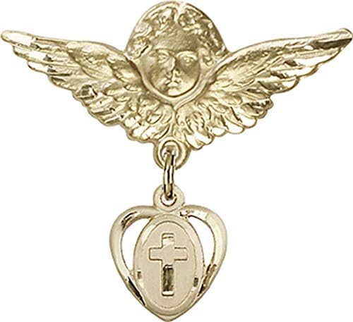 Детски икона Jewels Мания брелоками под формата на Кръст и икона на Ангел с крила | Детски иконата със златен пълнеж с брелоками
