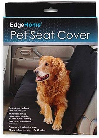 Калъф за седалка за домашни любимци Edge home Premium клас за Автомобил/камион, водоустойчив! Черен, 57 x 57 с достъп към колан за безопасност