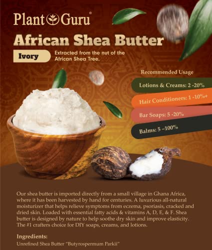 Сурово африканско масло от Шеа 32 грама. Натурална нерафинированная слонова кост на ЕДРО - Внесени от Гана - Перфектно овлажняващ