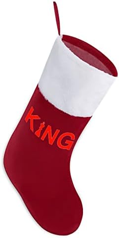 Шахматен Крал Червени Коледни Празници Чорапи Дом Декорации за Коледната Елха Окачени Чорапи за Камината