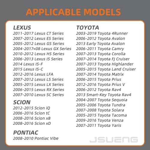 Jsueng 4 Пакета Смяна на ГУМИТЕ сензор за Toyota Scion, Pontiac Lexus, Camry, Rav4 Highlander Corolla, Yaris, Сензори на Системата