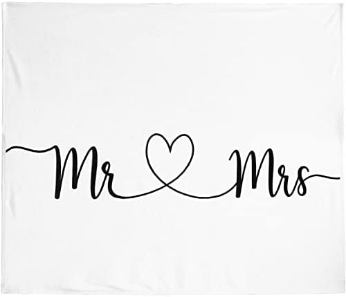 Каре Ethisa Mr and Mrs Хвърли Blanket - 80x60 см - Мек, общ сватбен подарък за двойки - Уникални Булката и младоженеца, които ще