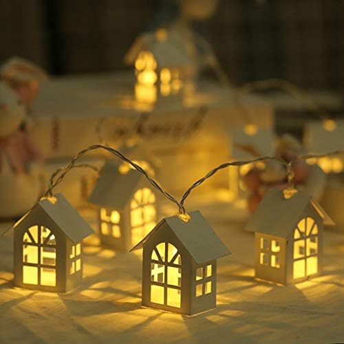 Коледни Гирлянди, 10 БР, мини лампа за дървена къща с дължина 2 м за помещения, Спални, Дом, Сватба, празник, Коледната елха, купоните