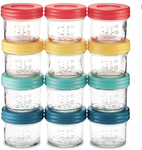 Mason Bottle - Стъклени буркани Mason за съхранение на кърма - Широк, лесно моющийся дизайн, може да се мие в миялна машина и фризер