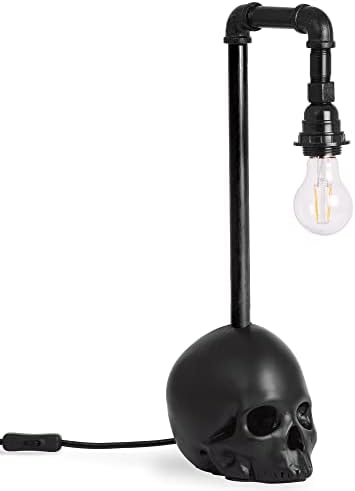 RRELMLN Черна Промишлена лампа във формата на Черепа, Декоративна Лампа във формата на скелет, Готическата Декоративна лампа за