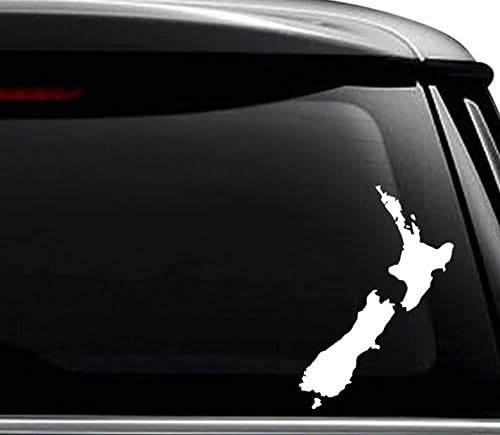 Стикер с карта на страната Нова Зеландия За използване На лаптоп, каска, кола, камион, мотор, прозорци, броня, стена и декорация Размер- [6 инча] / [15 см] височина / Цвят -
