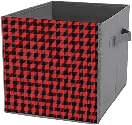 Буйволиный Каре В Червената Клетка, Големи Кубчета, Кутии За Съхранение, Сгъваема Холщовая Кутия За Съхранение, Организаторите за