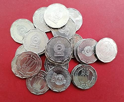 Азиатски Набор от монети Монета Шри-Ланка Монета в 10 Рупии Огледална Версия на Националната Емблема на Събиране на монети