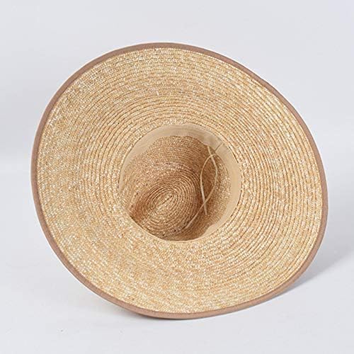 Негабаритная Лятната Сламена плажна шапка с широка периферия 12 см, UV, за Почивка, Дамски Солнцезащитная шапка с Козирка, Панама,