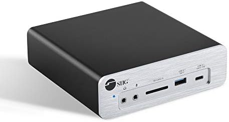 Докинг станция за лаптоп SIIG 8K Thunderbolt 3, Двоен слот M. 2 NVMe, такса за PD капацитет 96 W, устройство за четене на SD карти