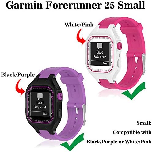 Въжета GVFM, Съвместими с Garmin Forerunner 25, Мек Силикон Взаимозаменяеми каишка за часовник Garmin Forerunner 25 GPS За бягане