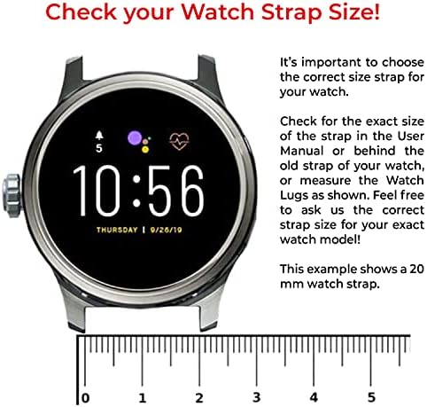 Быстросъемный каишка за часовник ONE ECHELON, съвместим със силикон каишка Samsung Gear Sport с заключване на бутона в опаковка