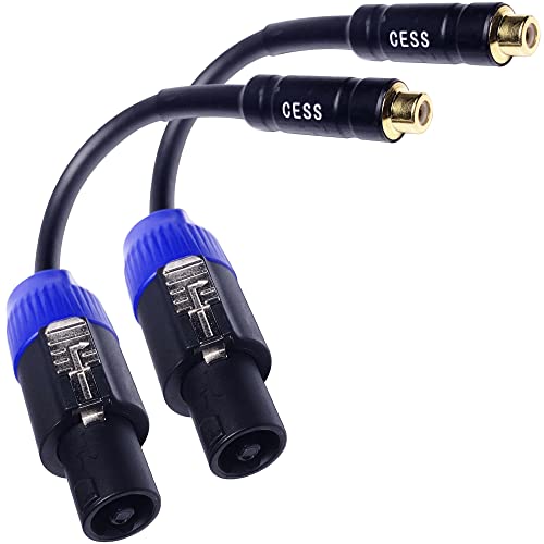 CNCESS CESS-012 RCA Конектор за свързване на кабела на говорителя на штекеру Speakon, 2 бр.
